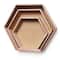 American Art Decor Natural Honeycomb Floating Wood Wall Shelves Set